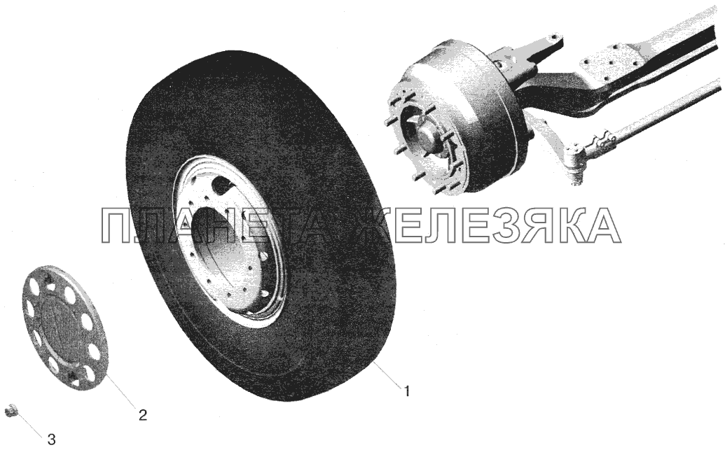 Установка передних колес МАЗ-5516 (2003)