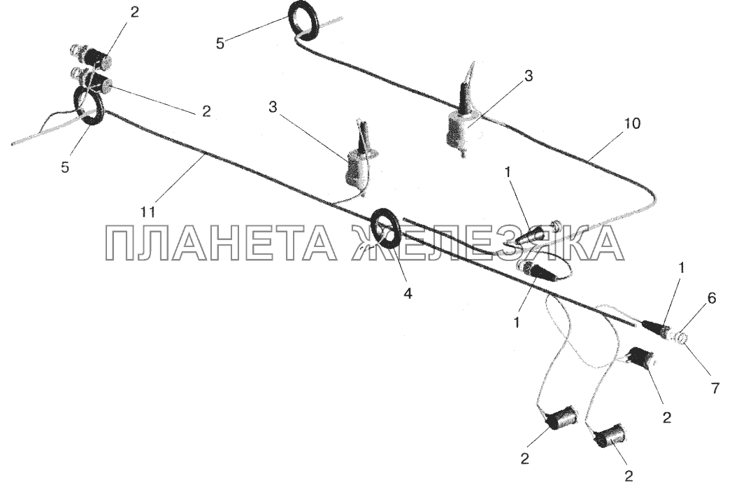 Установка датчиков на шасси МАЗ-5516 (2003)