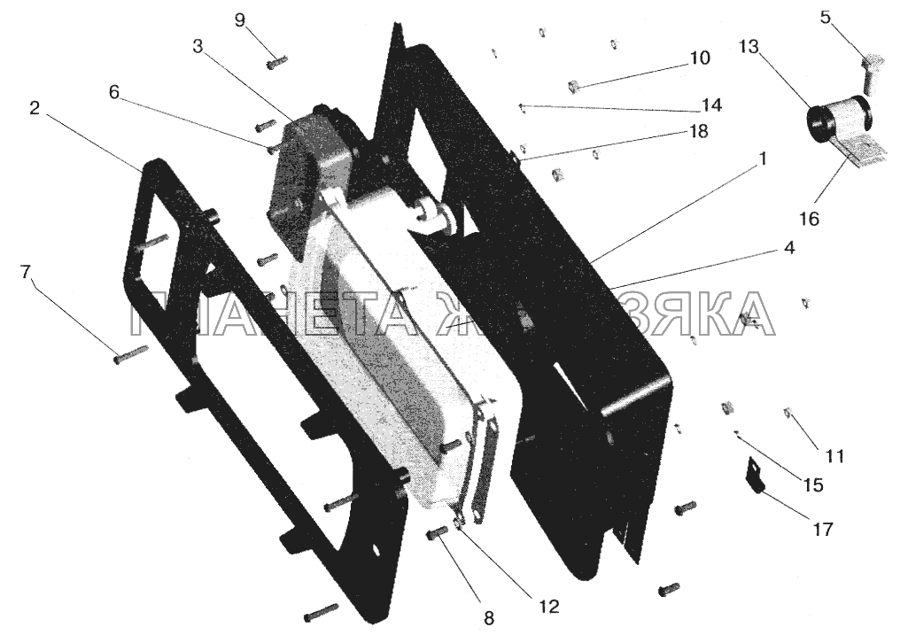 Установка головных фар МАЗ-5516 (2003)