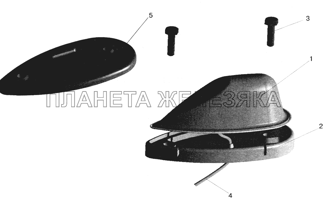 Установка фонарей автопоезда МАЗ-5516 (2003)