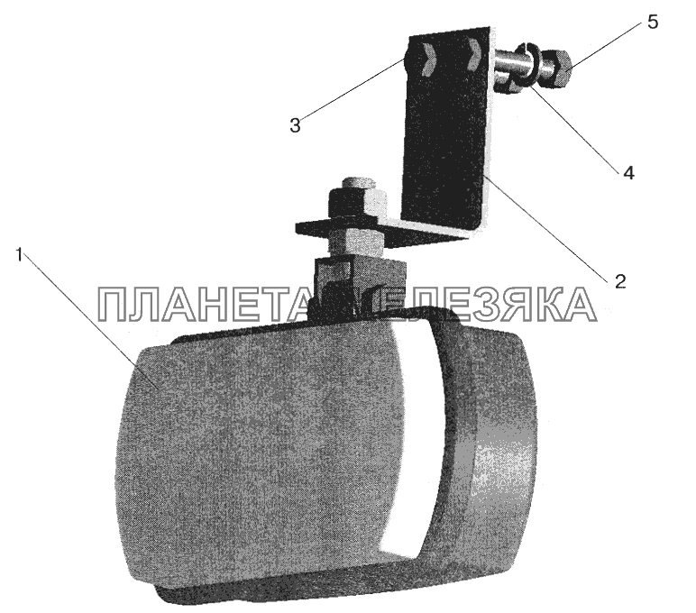 Установка фары освещения сцепки МАЗ-5516 (2003)