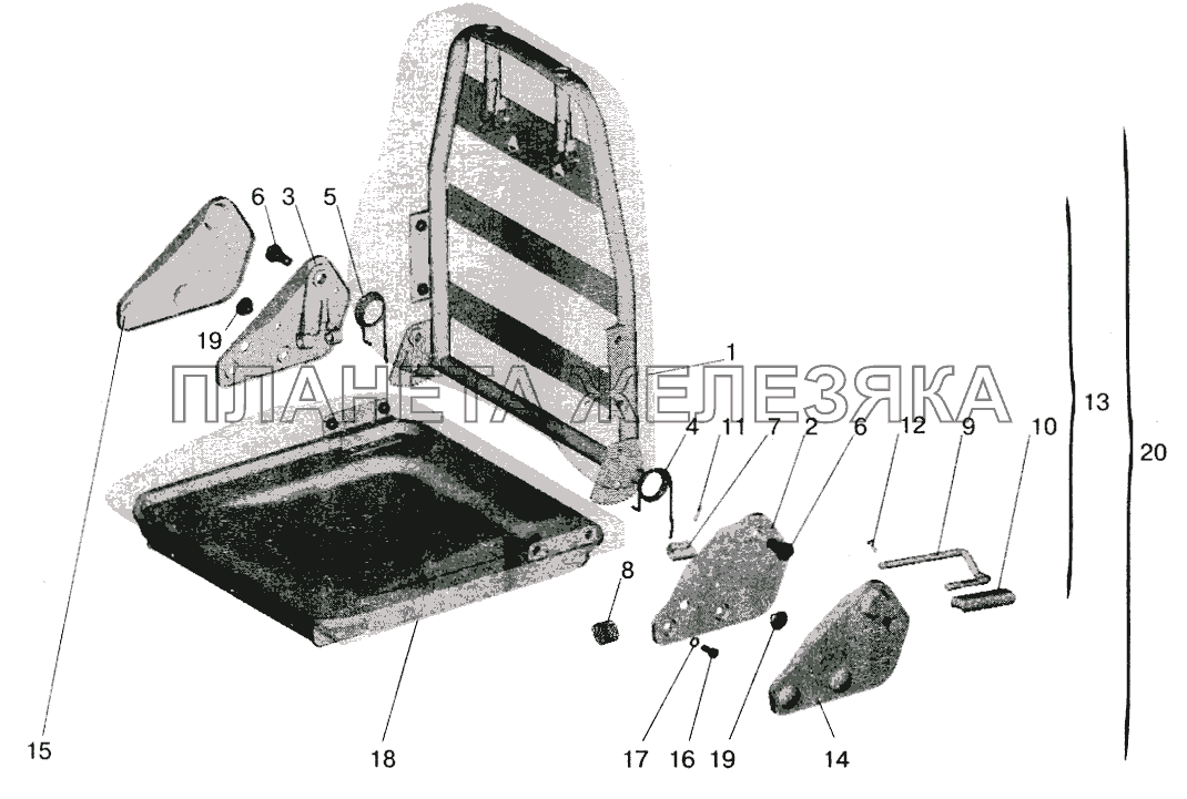Подушка и спинка сидения МАЗ-5516 (2003)
