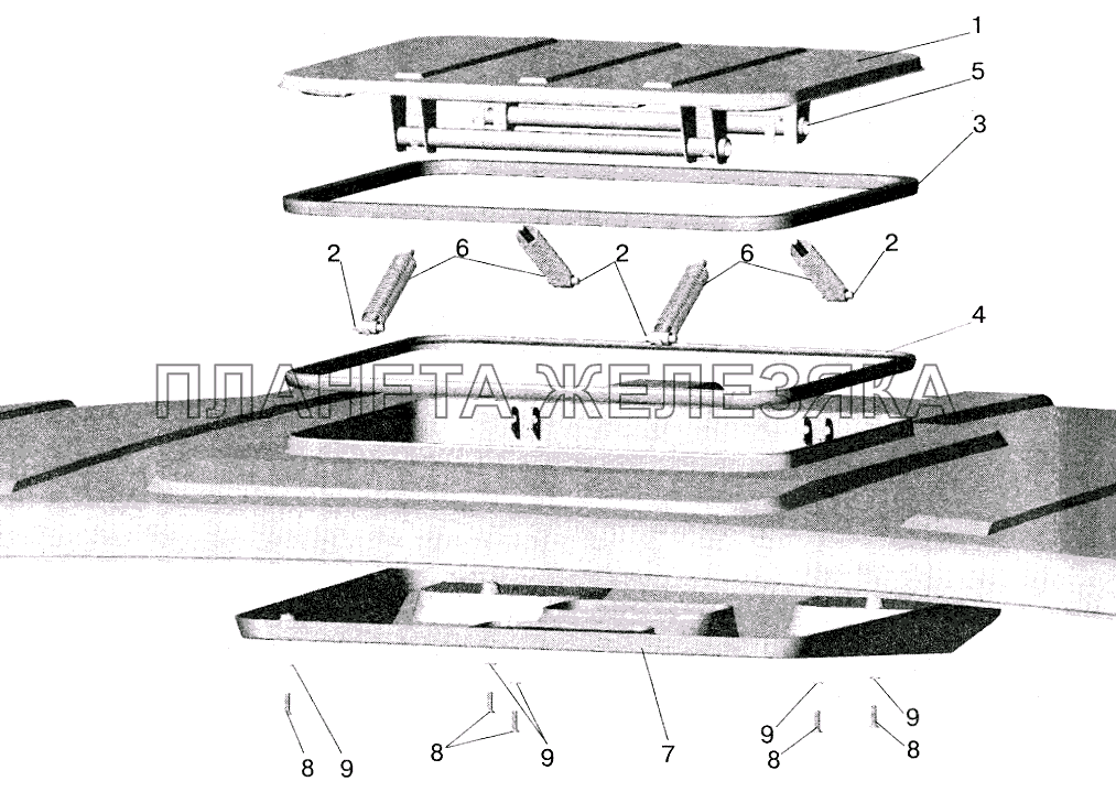 Установка крышки вентиляционного люка МАЗ-5516 (2003)