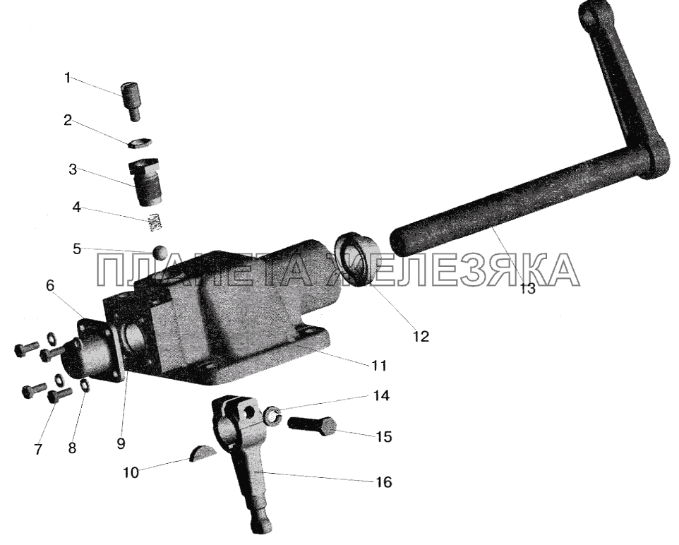 Механизм переключения передач МАЗ-5516 (2003)