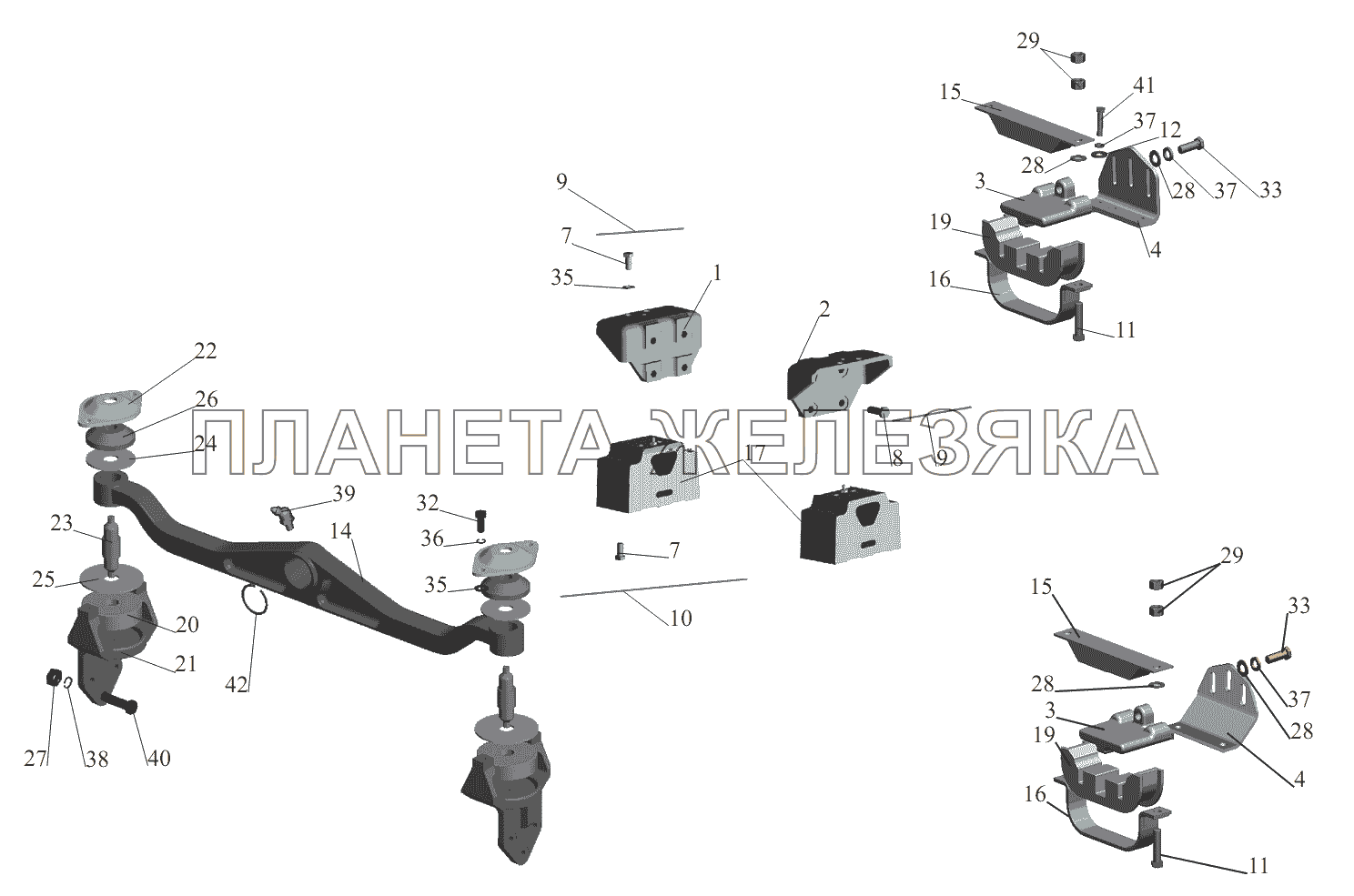 Крепление двигателя МАЗ-551605