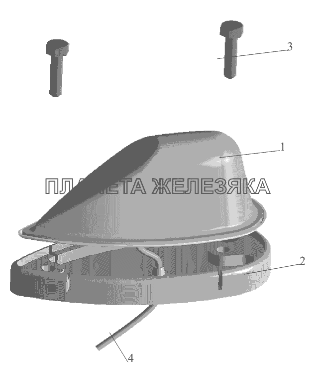 Установка фонарей автопоезда 64221-3700099-10 МАЗ-551605