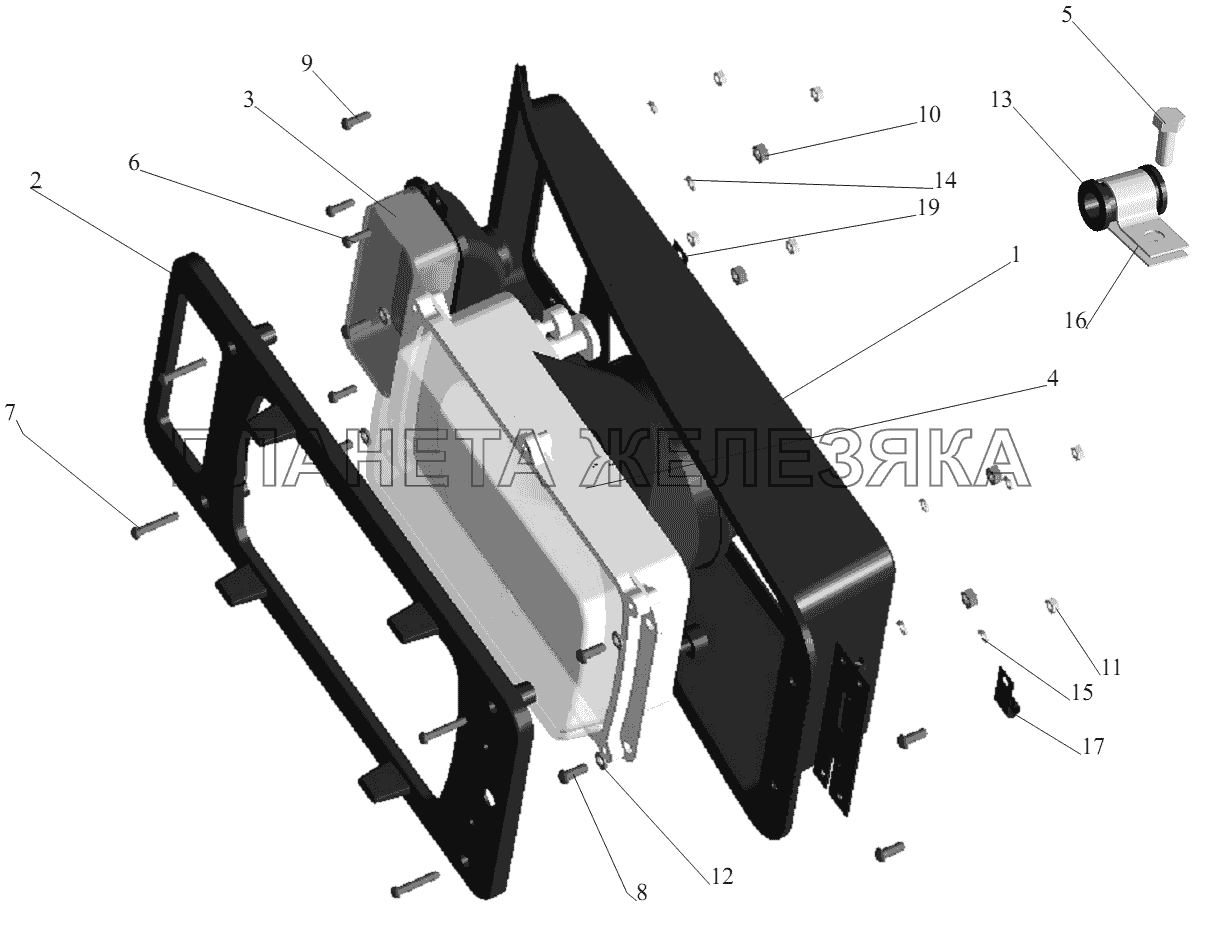 Установка головных фар 64221-3711029-010, 64221-3711030-010 МАЗ-551605