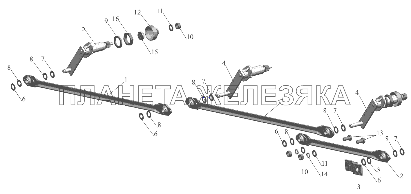 Привод стеклоочистителя 64221-5205500-010 МАЗ-551605