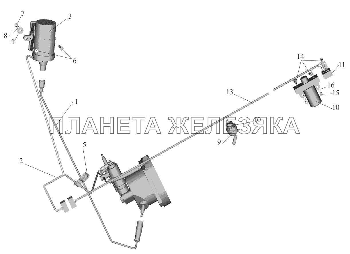 Установка электрооборудования ПЖД 5434-3700049-10 МАЗ-551605