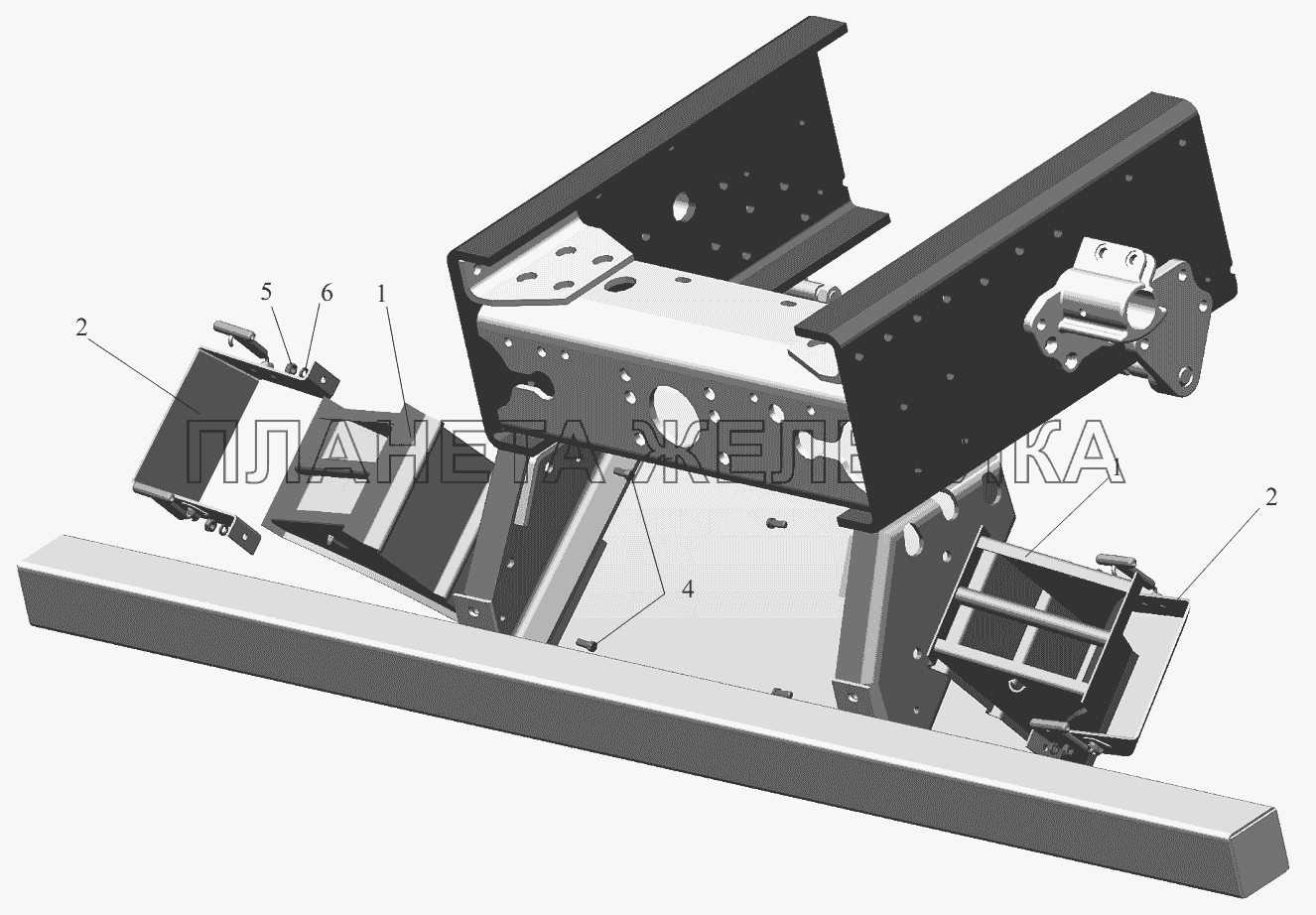 Установка противооткатных упоров 53373-3900037 МАЗ-551605