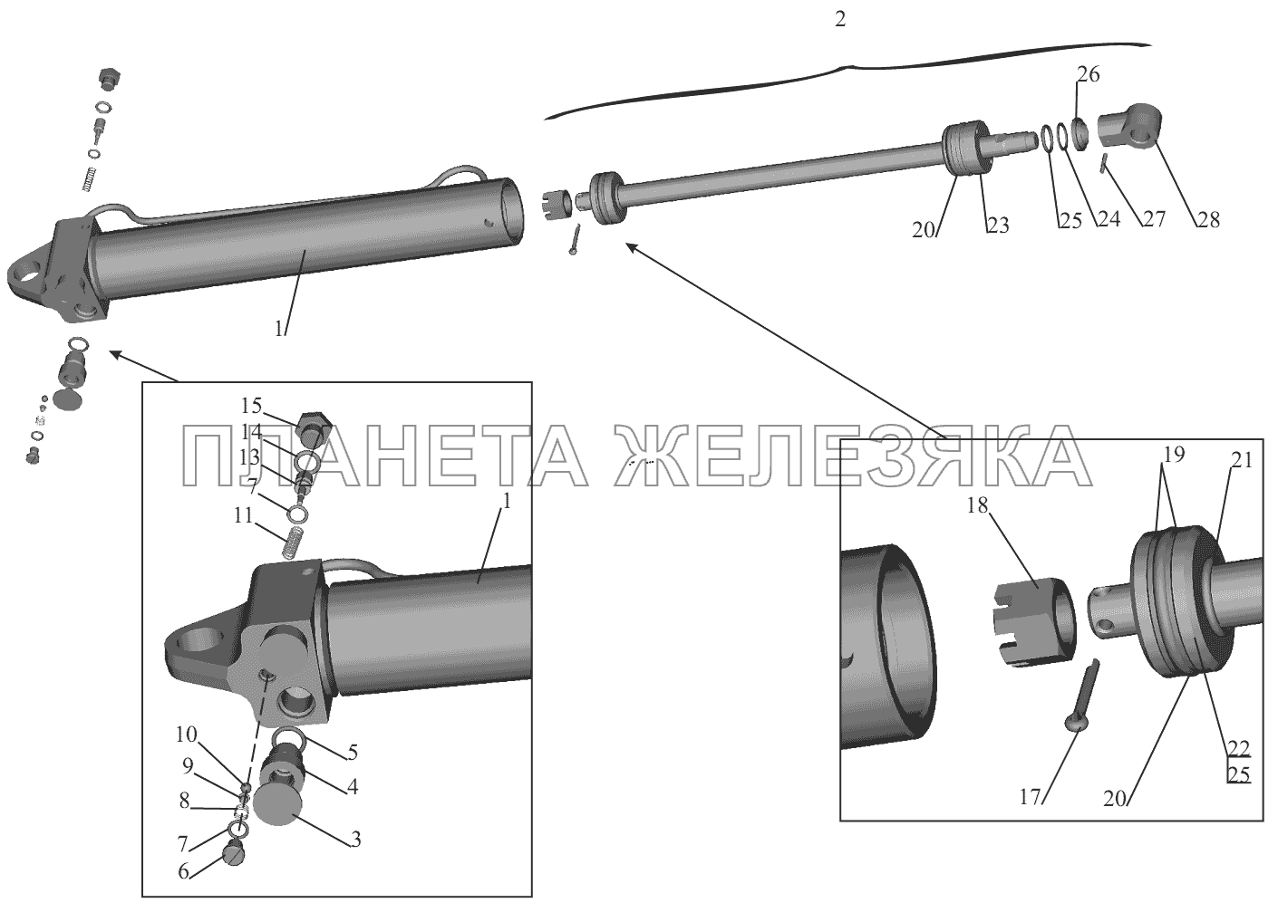 Гидроцилиндр 64221-5003010 МАЗ-551605