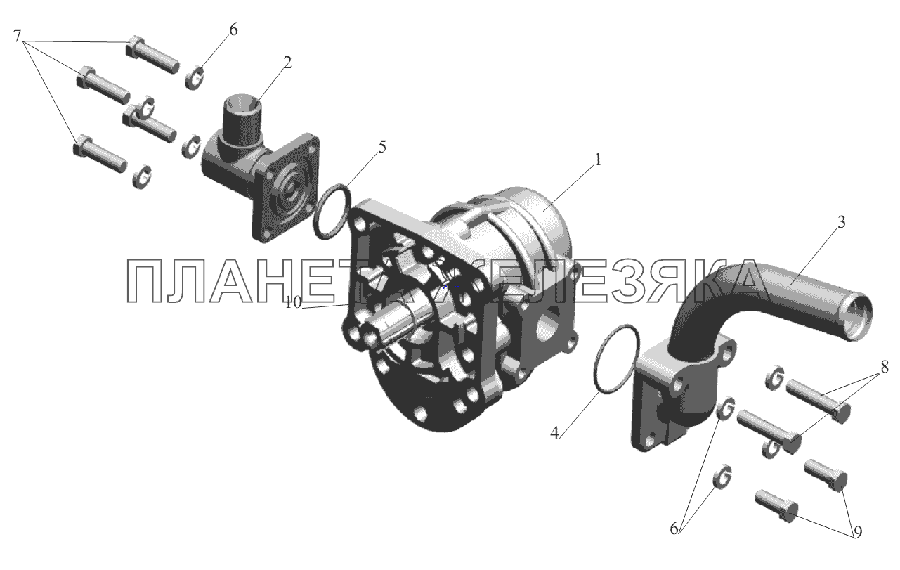 Насос с арматурой 551605-8604010 МАЗ-551605