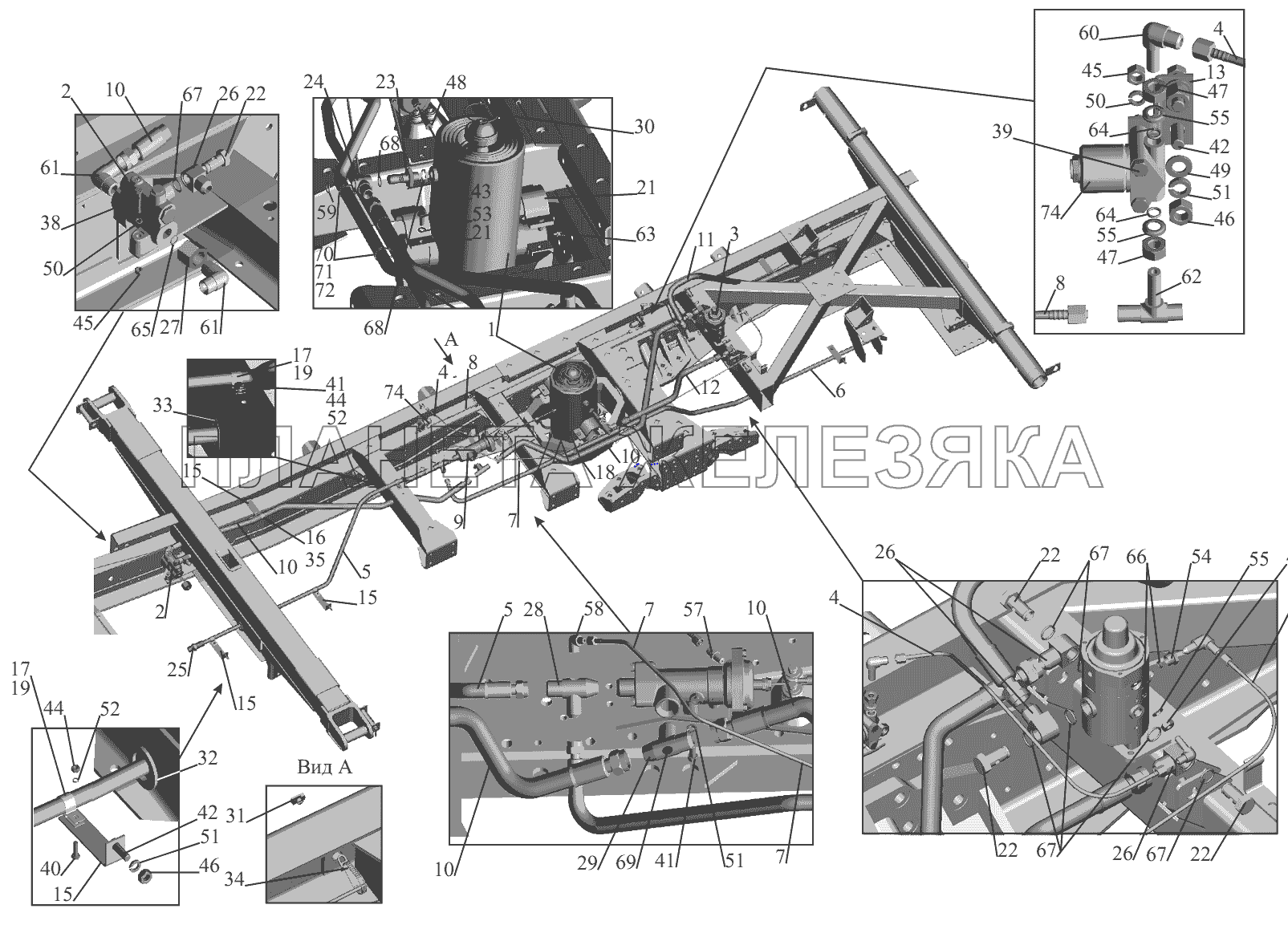 Установка цилиндра и клапана 551605-8603500-025 (-725) МАЗ-551605