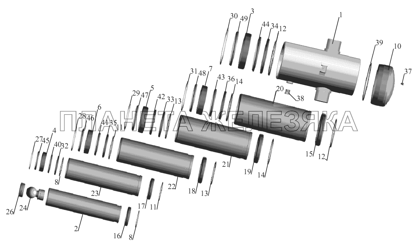 Гидроцилиндр 6501-8603510 МАЗ-551605