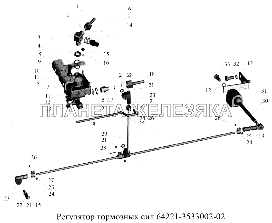 Крепление регулятора тормозных сил 64221-3533002-07 МАЗ-5516А5