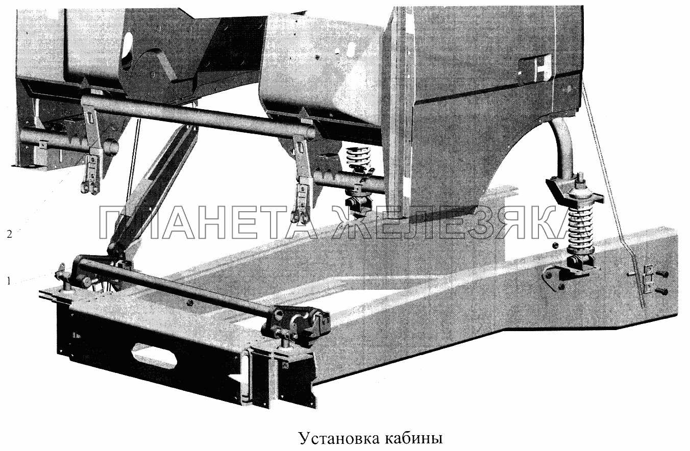 Установка кабины МАЗ-5516А5