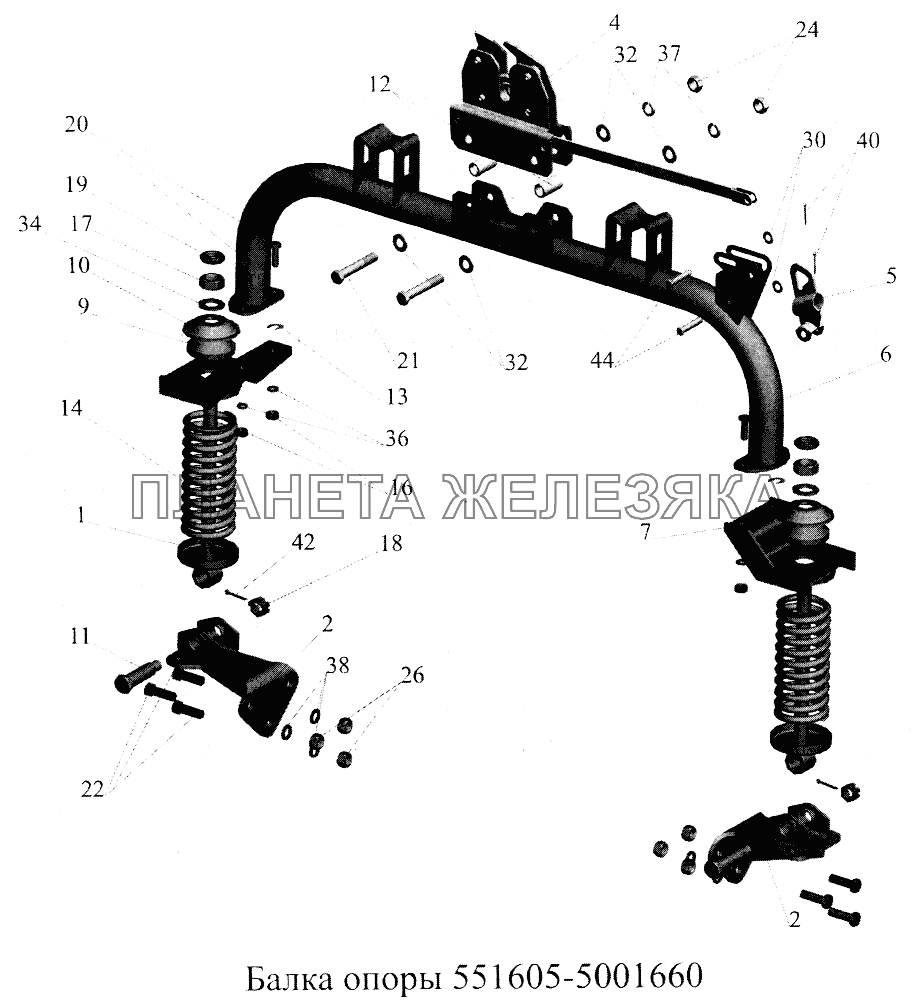 Балка опоры 551605-5001660 МАЗ-5516А5