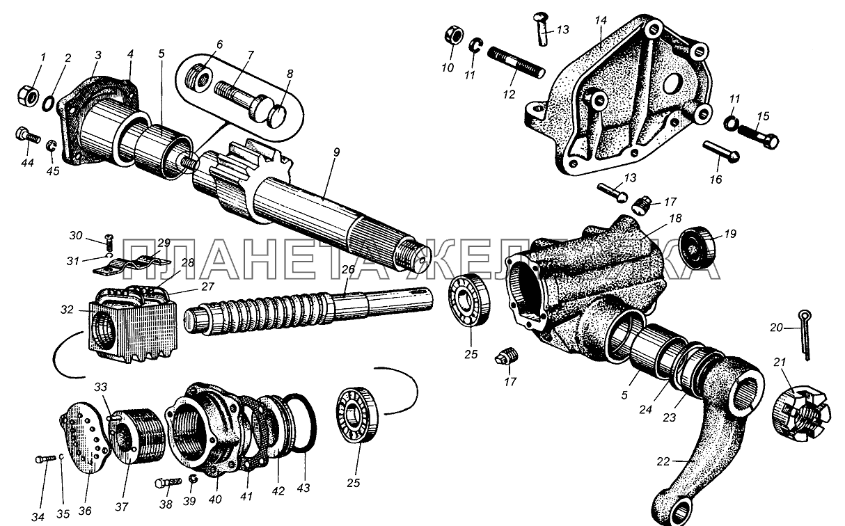 Механизм рулевой МАЗ-5549