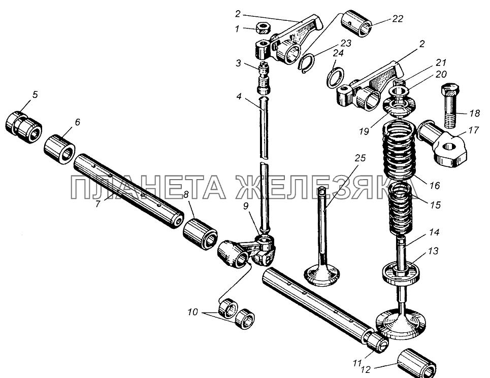 Клапаны и толкатели МАЗ-5549