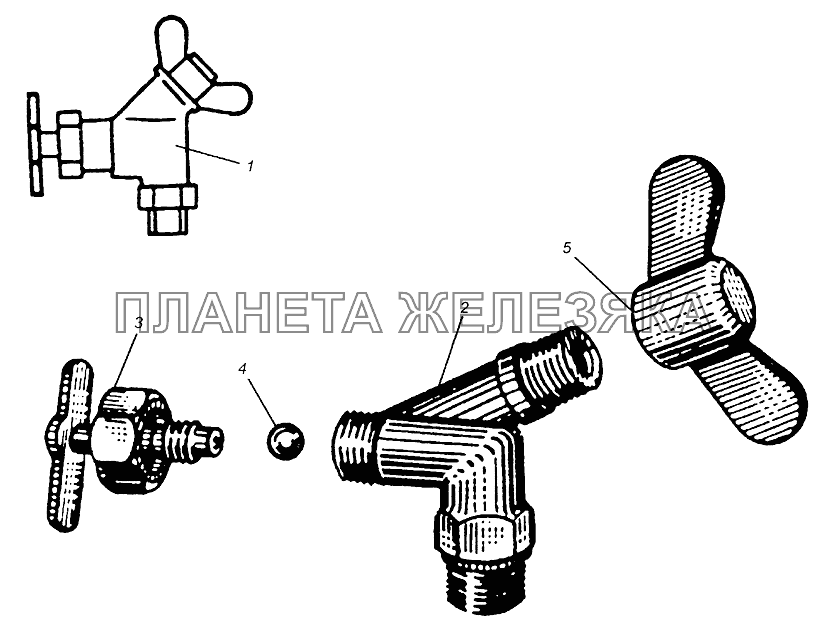 Кран отбора воздуха МАЗ-5549