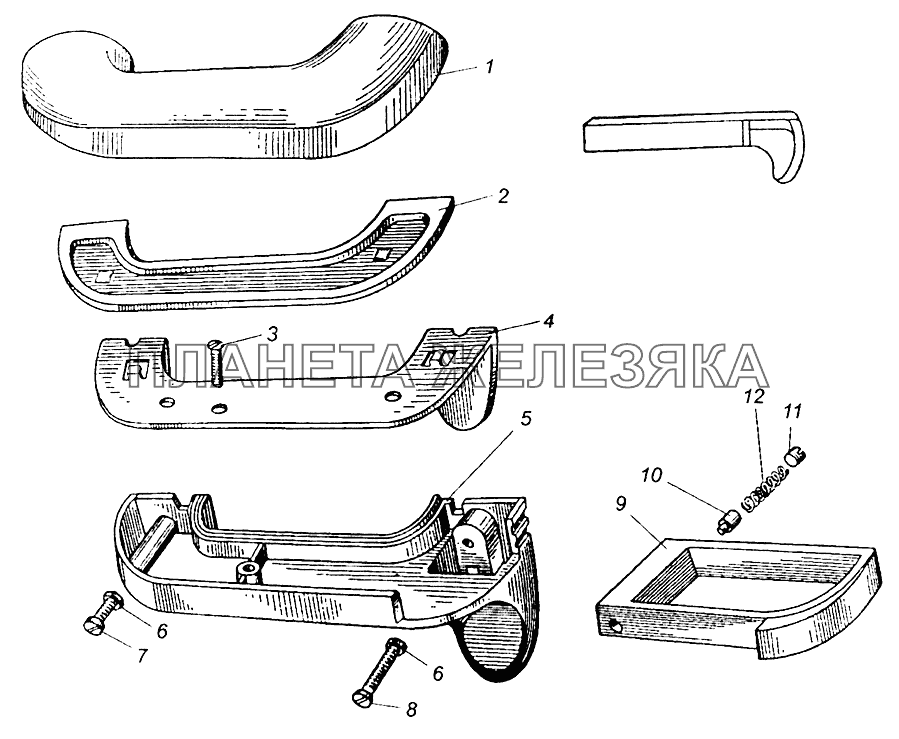 Подлокотник МАЗ-5549