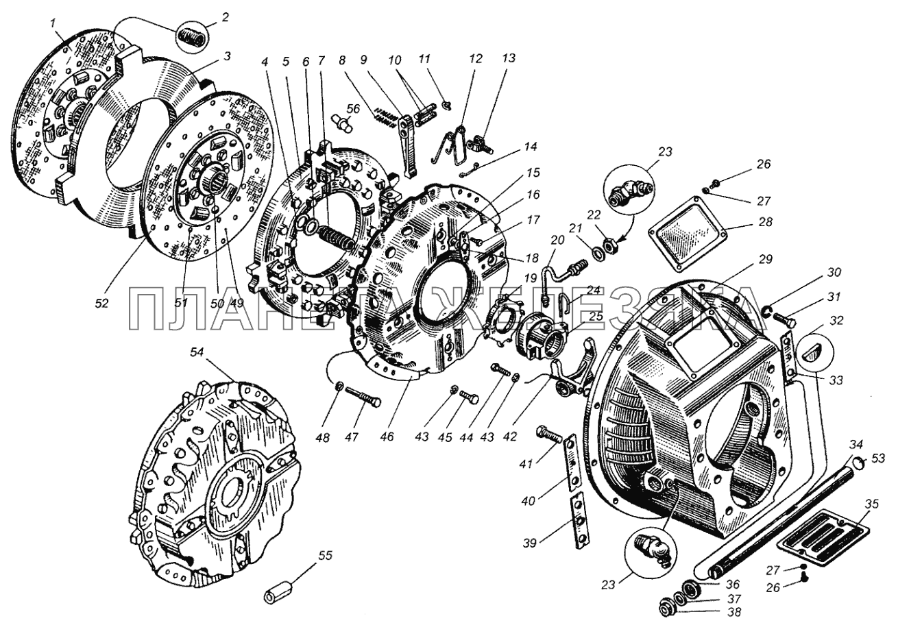 Сцепление ЯМЗ-236К МАЗ-5549