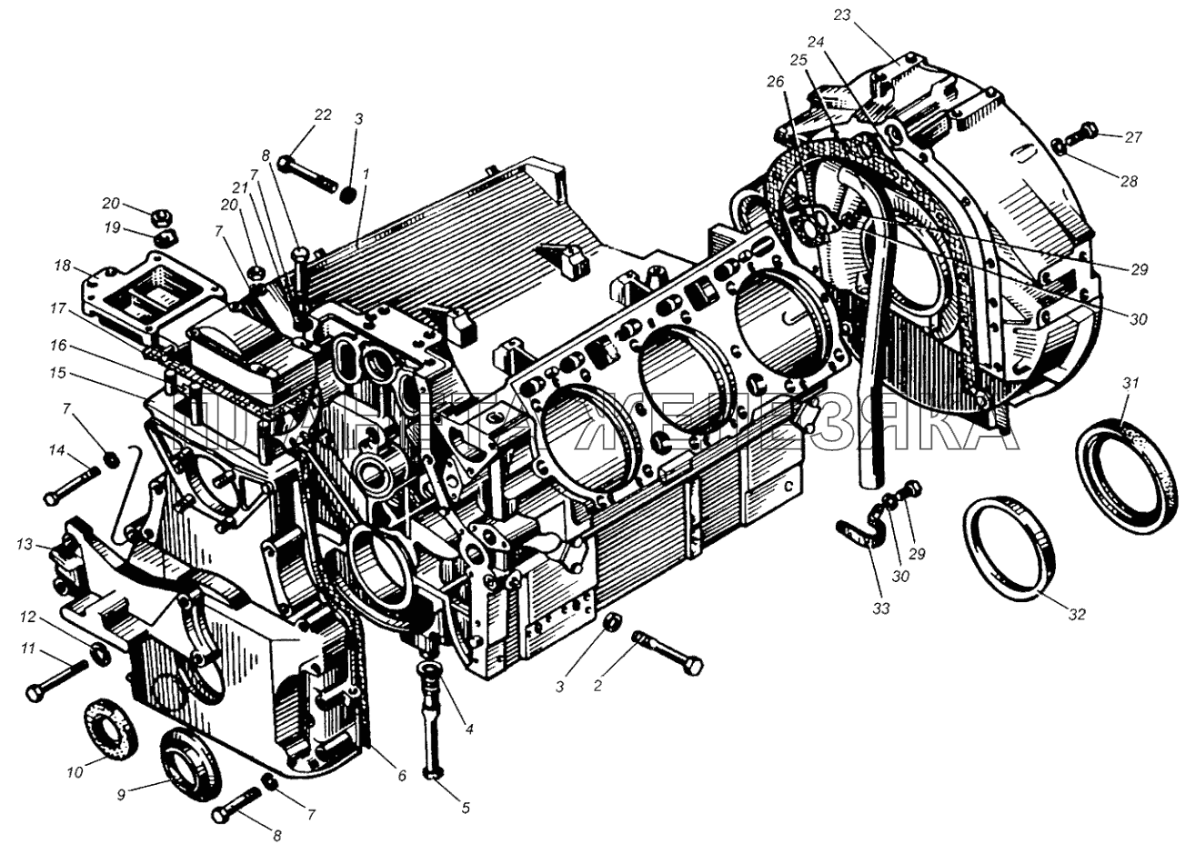 Блок цилиндров МАЗ-5549