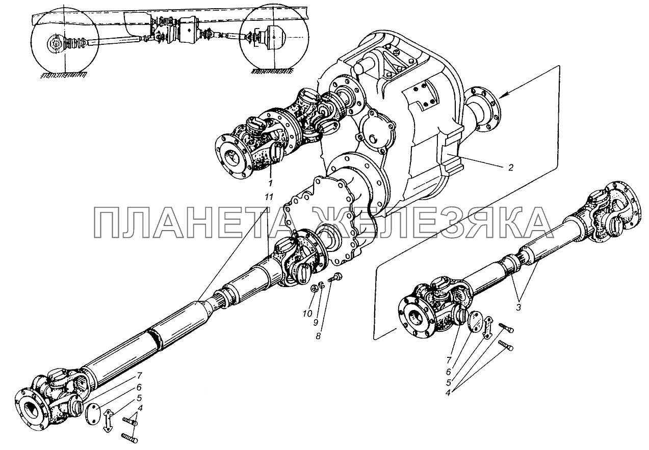 Валы карданные МАЗ-509А МАЗ-5549