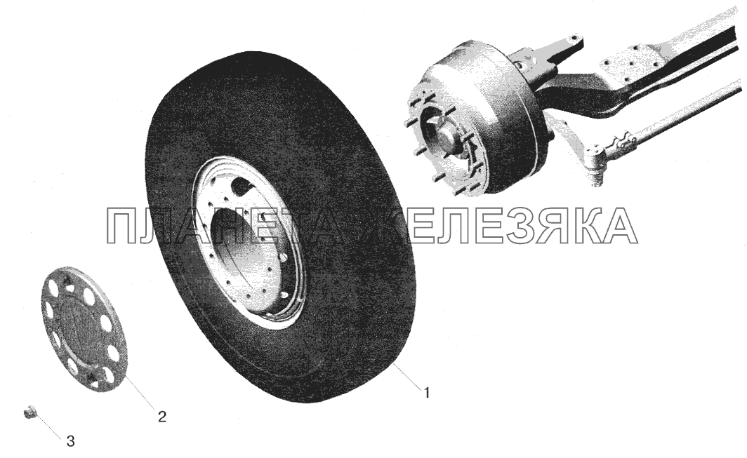 Установка передних колес МАЗ-5551 (2003)