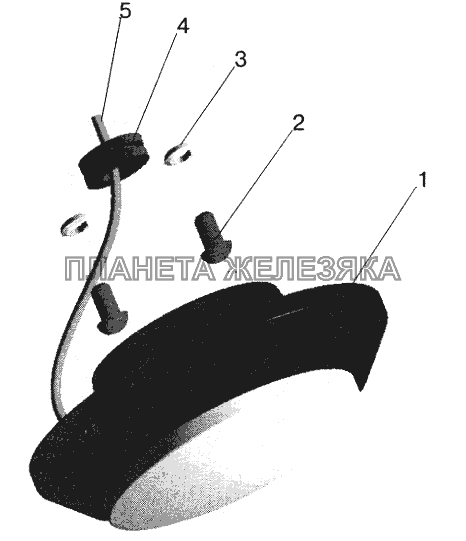 Установка плафона освещения двигателя МАЗ-5551 (2003)