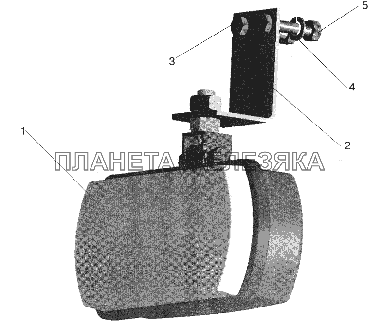 Установка фары освещения сцепки МАЗ-5551 (2003)