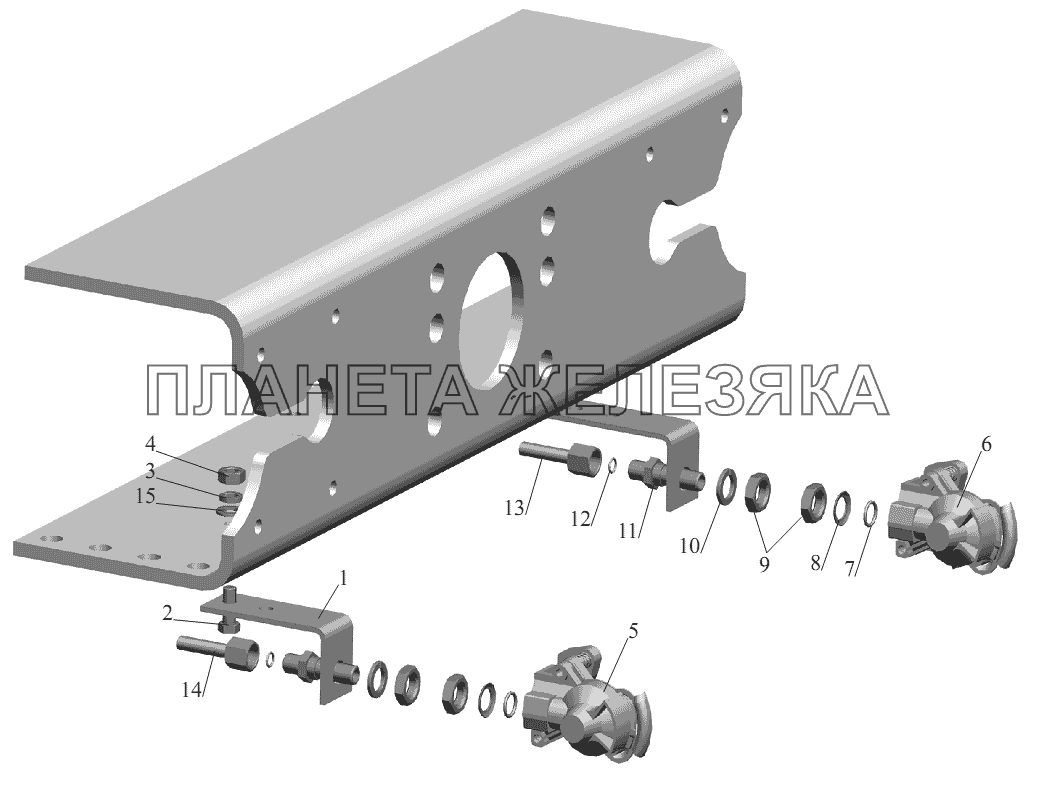 Пневмовыводы к прицепу 63031-3521004 МАЗ-555102, 5551А2