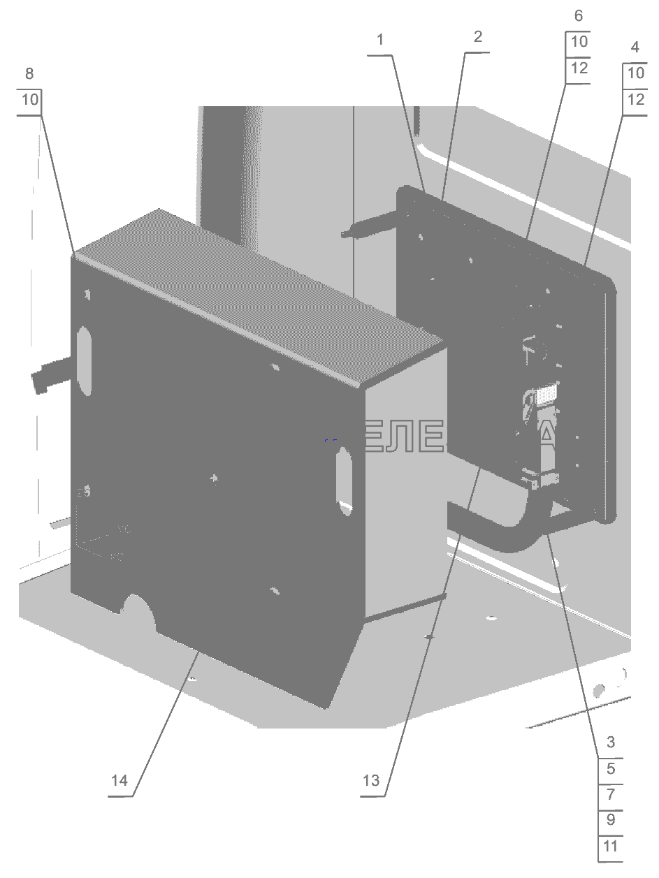 Установка электронного блока управления системы ЭСУ-1А (ЯМЗ) в кабине автомобиля МАЗ-5551А2 МАЗ-555102, 5551А2