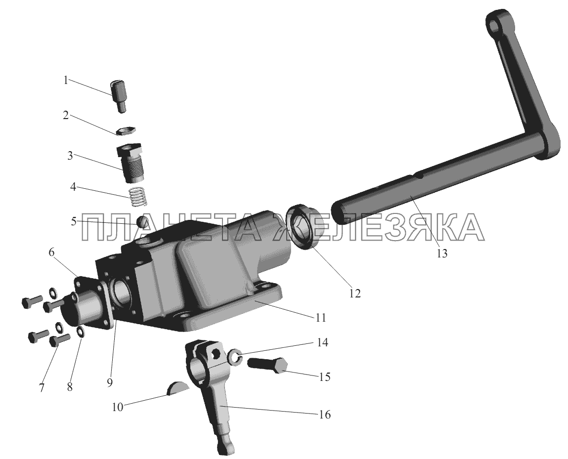 Механизм переключения передач 5336-1702200-10 МАЗ-555102, 5551А2