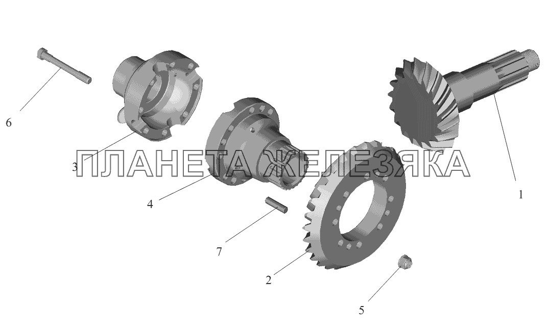 Шестерни ведущая и ведомая (комплект для запчастей) МАЗ-555102, 5551А2