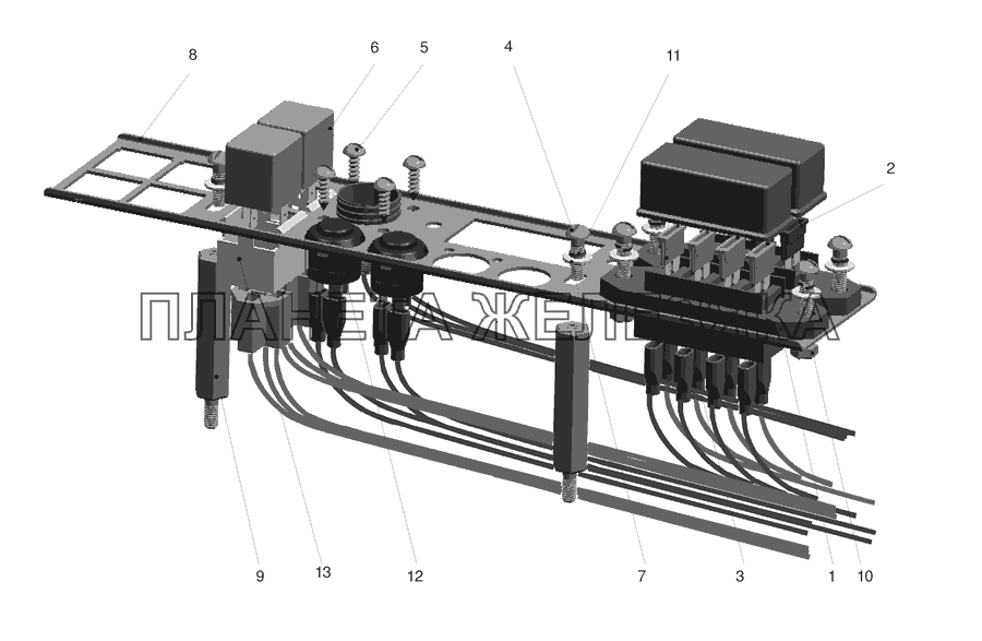 Панель реле и предохранителей МАЗ-555142