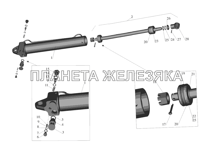 Гидроцилиндр 64221-5003010 МАЗ-555142