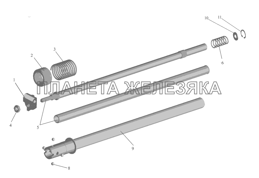 Механизм промежуточный 551639-1703325-001 МАЗ-555142