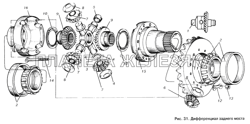 Дифференциал заднего моста МАЗ-6303
