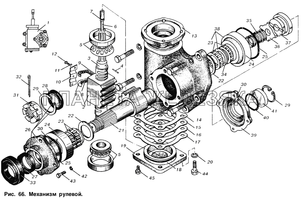 Механизм рулевой МАЗ-53366
