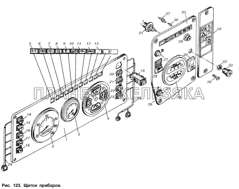 Щиток приборов МАЗ-53363