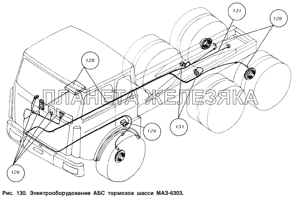 Электрооборудование АБС тормозов шасси МАЗ-6303 МАЗ-6303