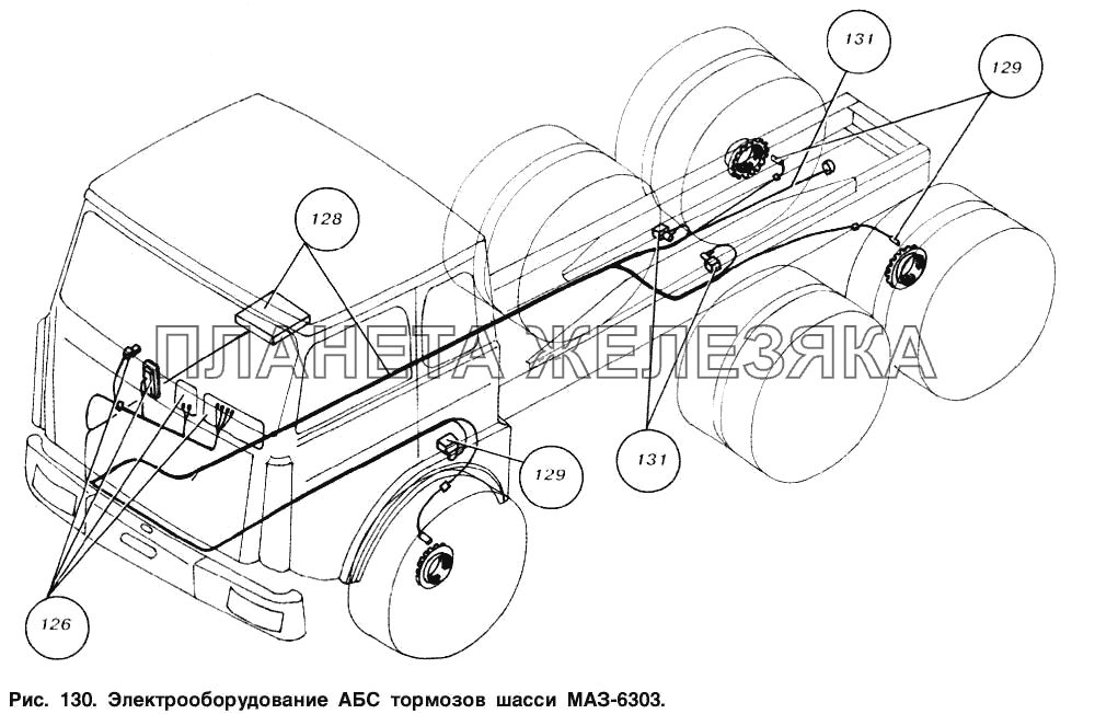 Электрооборудование АБС тормозов шасси МАЗ-6303 МАЗ-53363