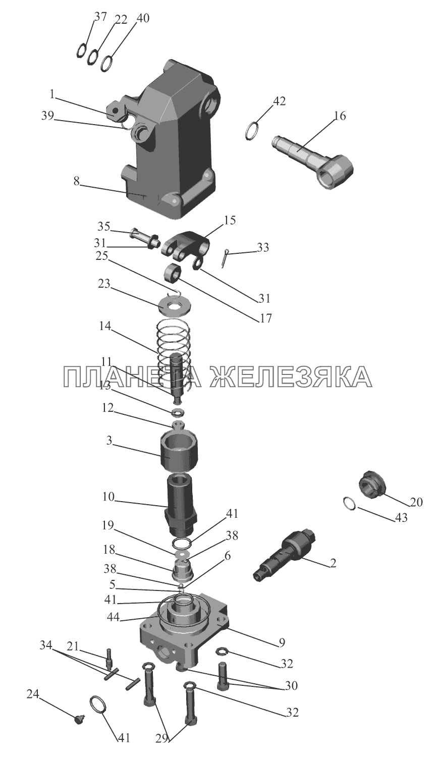 Насос механизма подъема кабины 64221-5004010 МАЗ-630333