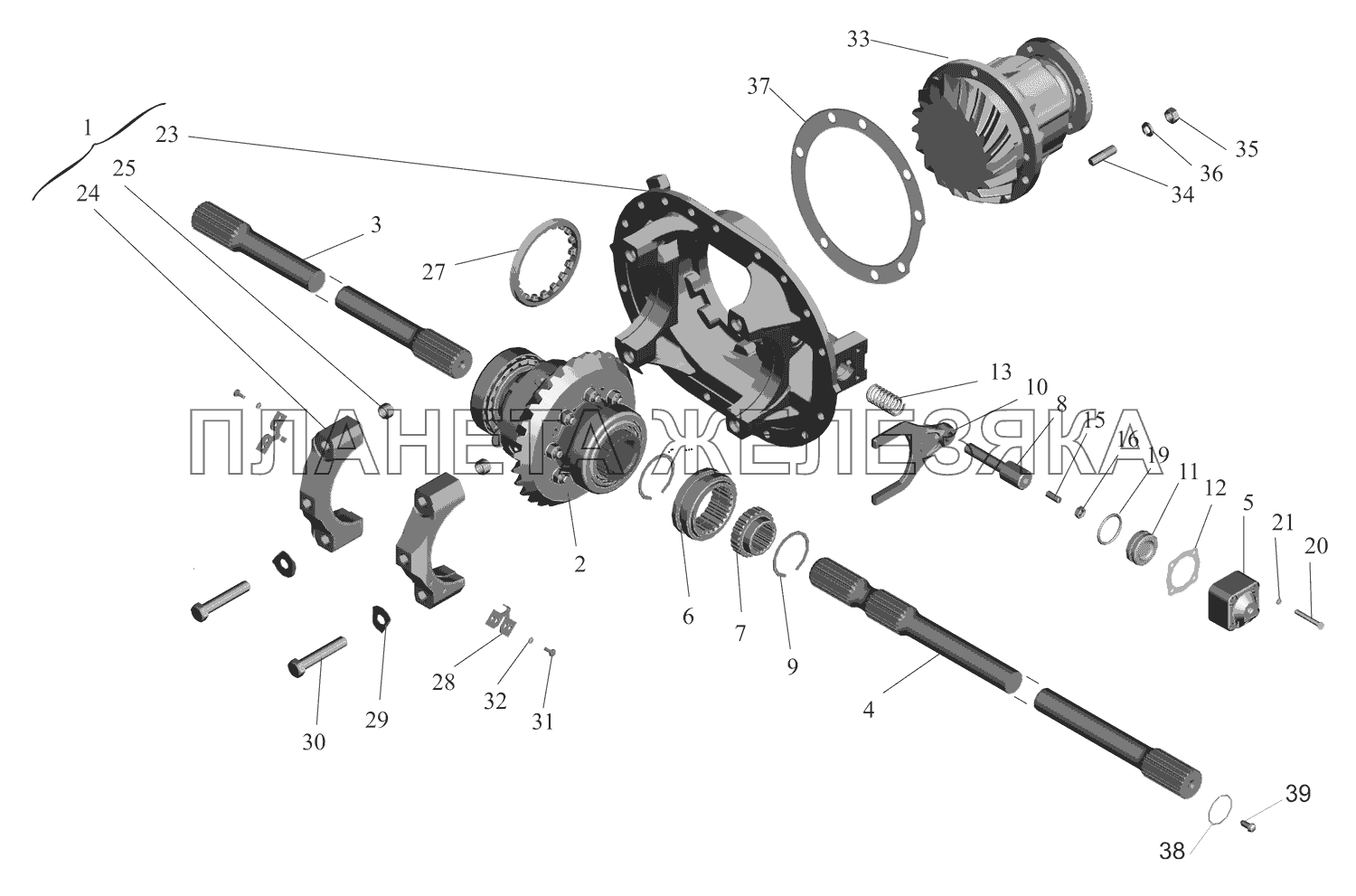 Редуктор заднего моста 6303-2402010-040, 6303-2402010-640 МАЗ-630333