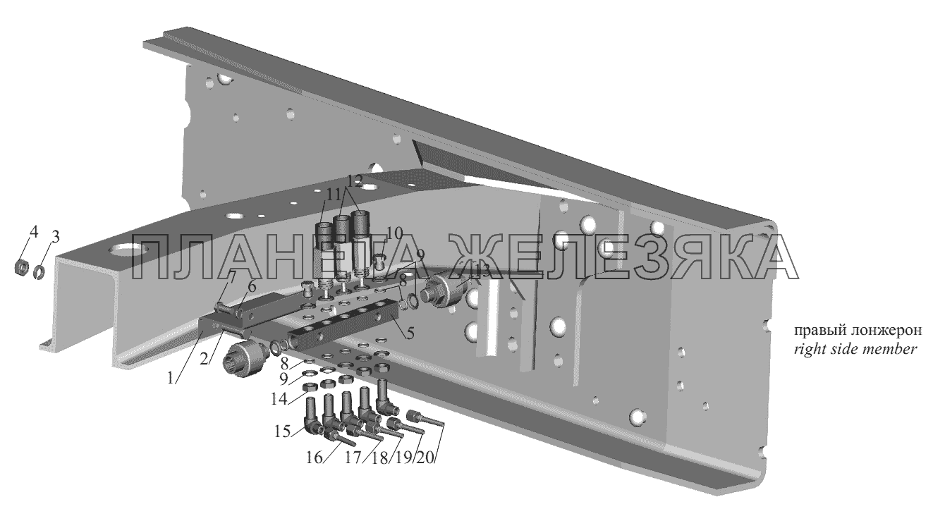 Установка датчиков МАЗ-631236