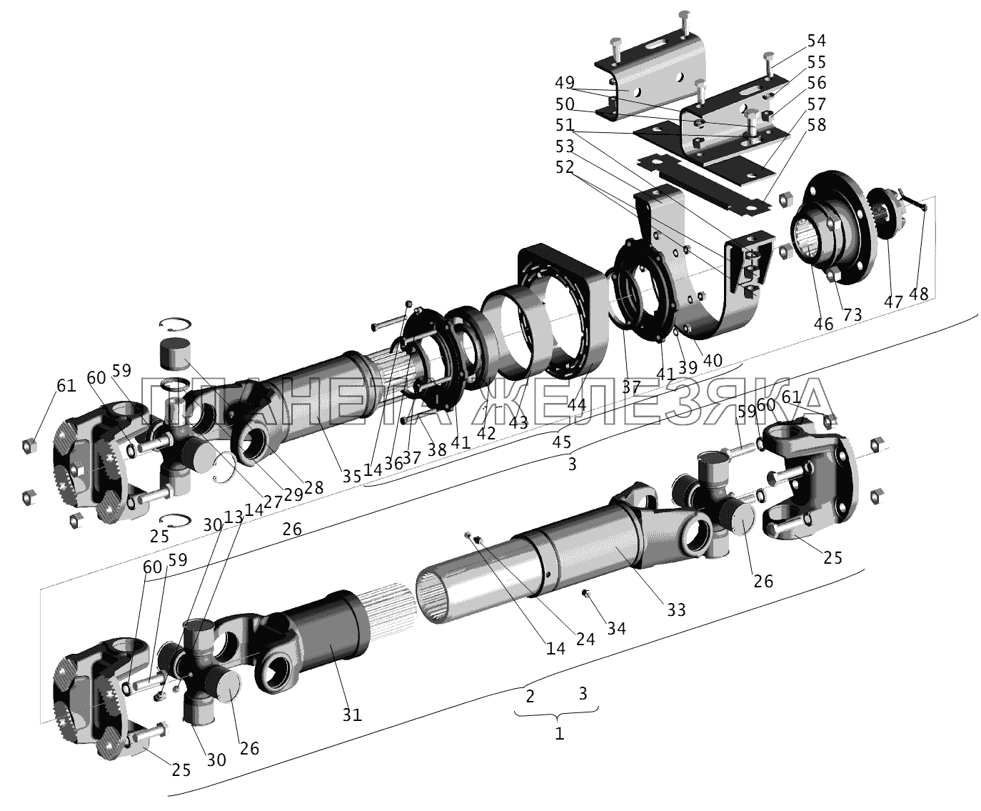 Карданные передача МАЗ-631236 МАЗ-631236