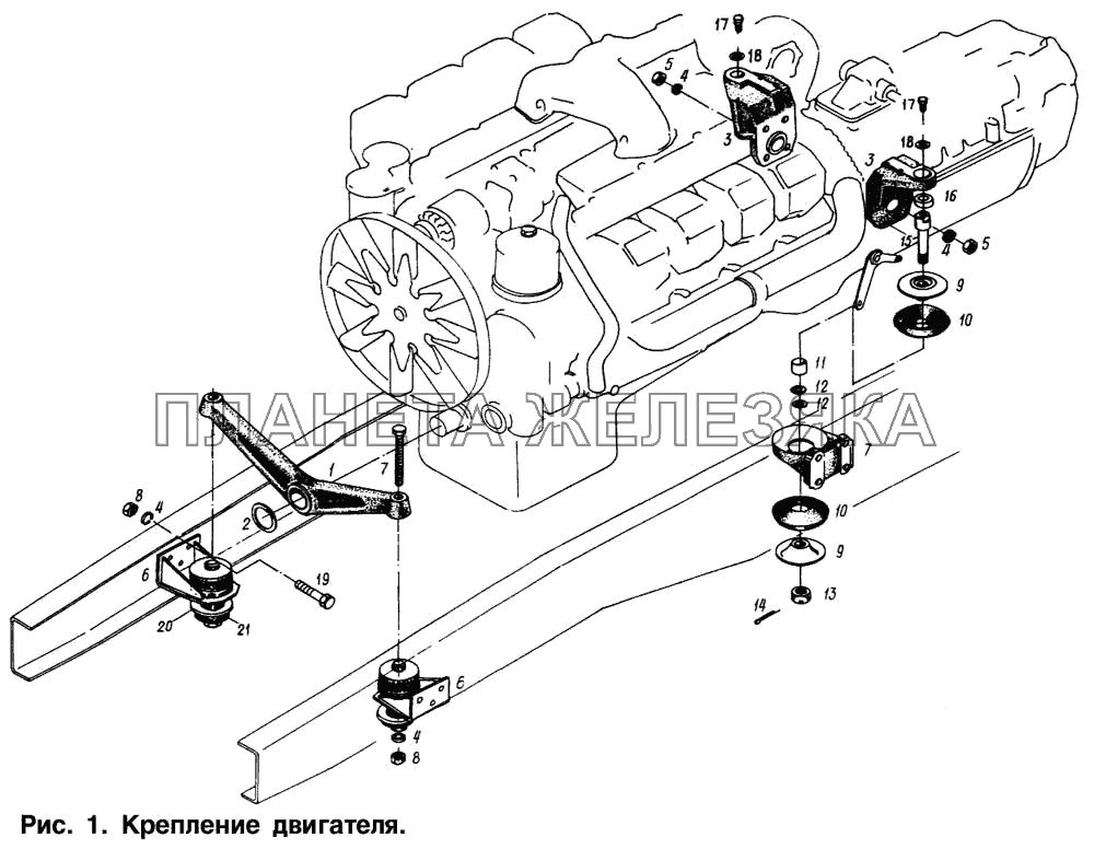 Крепление двигателя МАЗ-6317