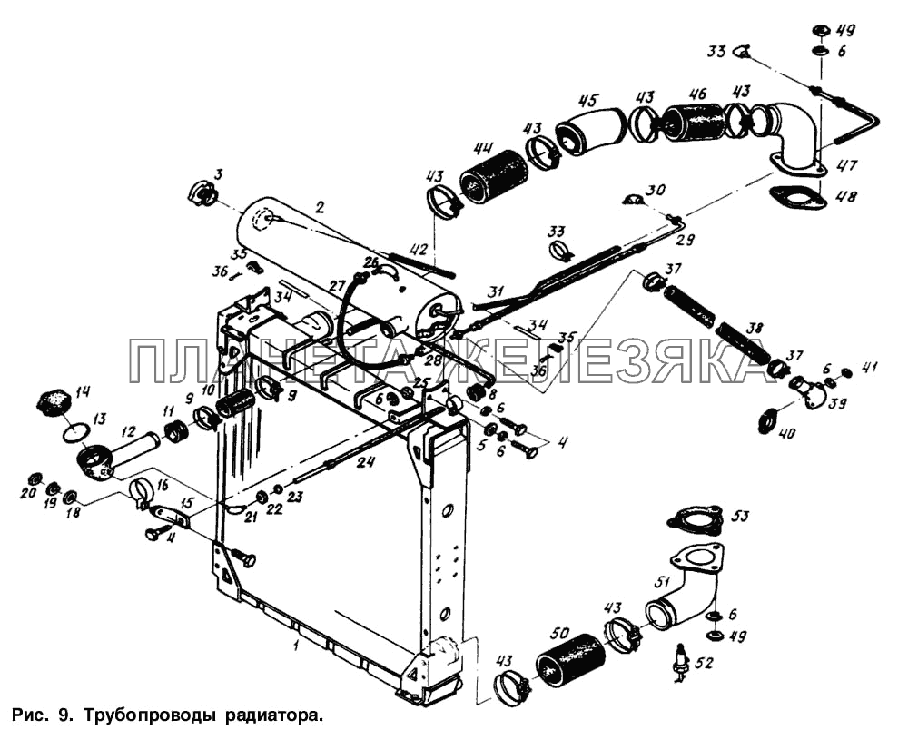 Трубопроводы радиатора МАЗ-6317