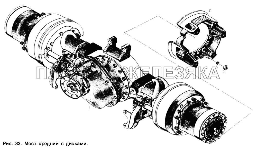 Мост средний с дисками МАЗ-6317